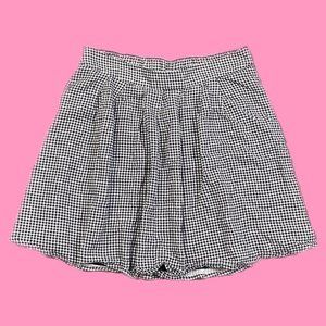 black and white gingham skirt womens medium
